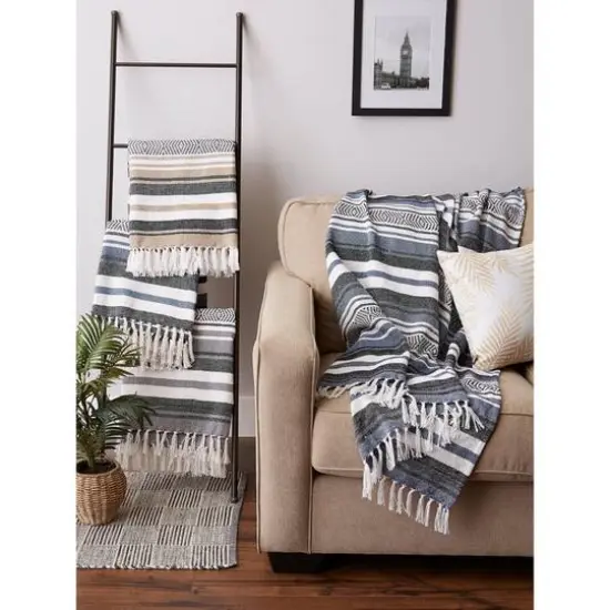 DII&reg; French Blue Farmhouse Woven Throw {7}