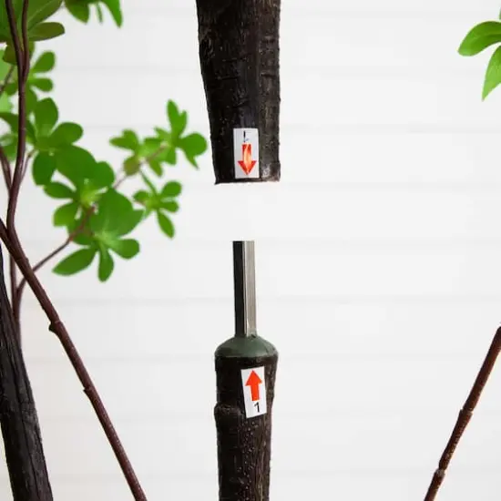 8ft. Potted Artificial Minimalist Enkianthus Tree {5}