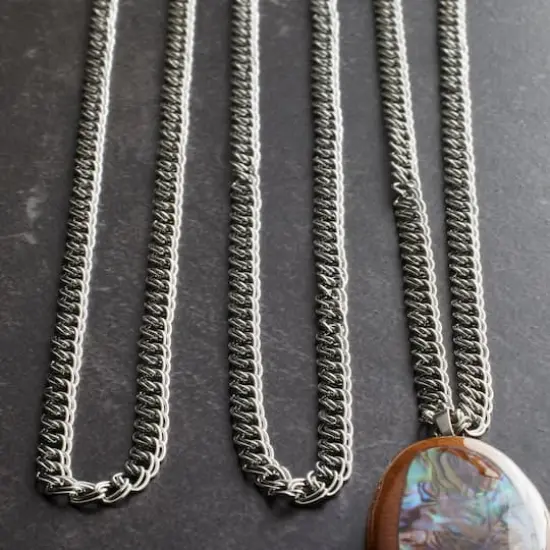 Rhodium Double Link Chain Necklaces By Bead Landing&trade; {3}