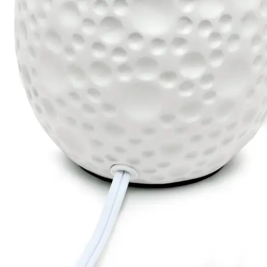 Creekwood Home Essentix 14" Ceramic Teardrop Table Lamp White {8}