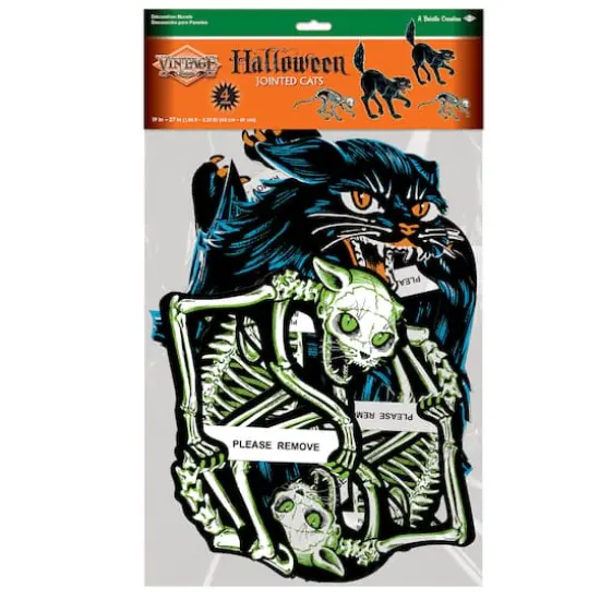 Beistle Vintage Halloween Jointed Cats {3}