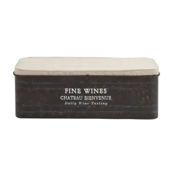 Brown Industrial Metal Storage Bench, 17" x 48" {5}