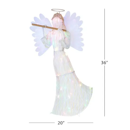 3ft. Outdoor Animated Fiber-Optic Angel {4}