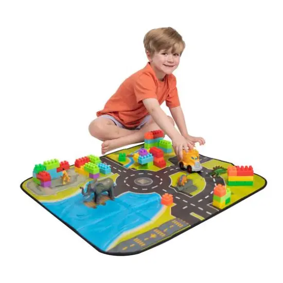 MIEH ZipBin Builder's 3,000 Brick Toy Bin & Graphic Playmat {3}