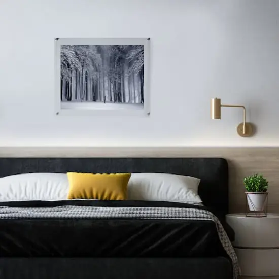 Cool Modern Frames 4 Pack Double Panel Acrylic Float Frames Silver {3}