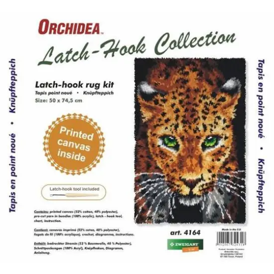 Orchidea Latch Hook Rug Kit Leopard {3}