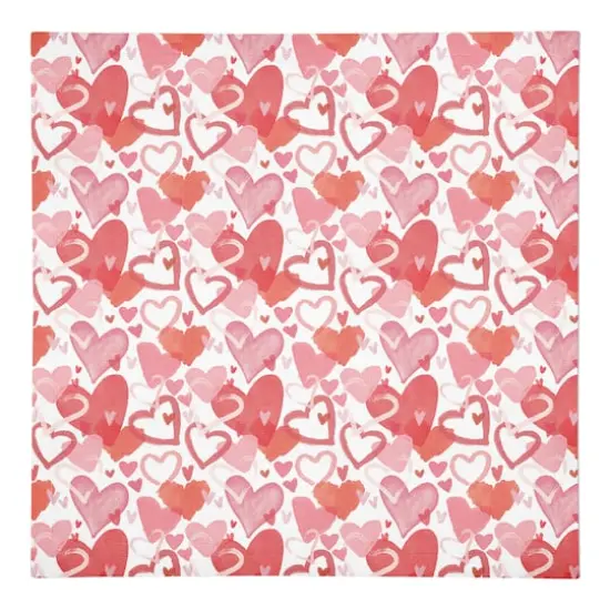 Heart Cluster Pattern 10" x 10" Cotton Twill Napkin {1}
