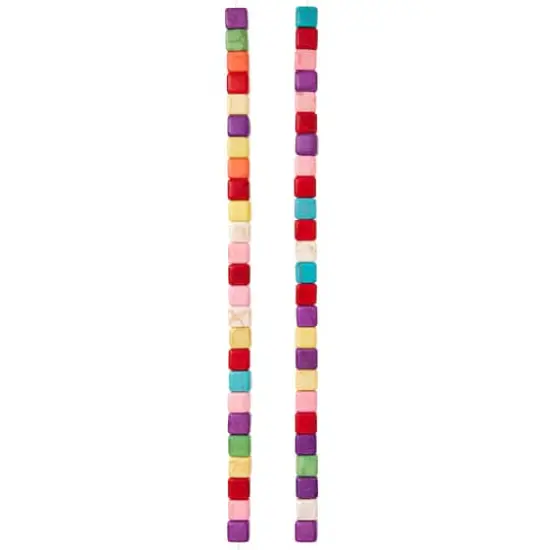 Multicolor Howlite Cube Beads by Bead Landing&trade;, 5mm  {4}