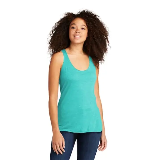 Next Level Women's Tri-Blend Racerback Tank Tahiti Blue {4}