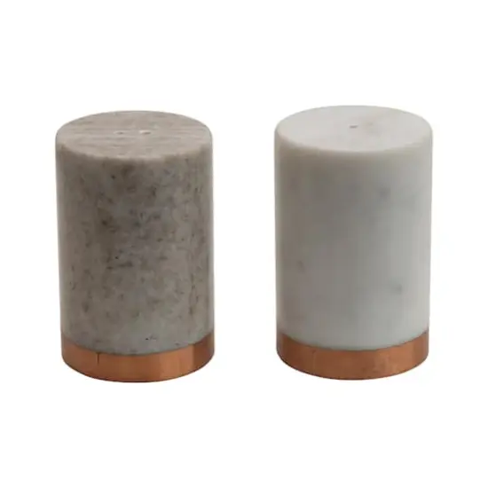 Hello Honey&reg; 3'' Marble Salt and Pepper Shaker Set {1}
