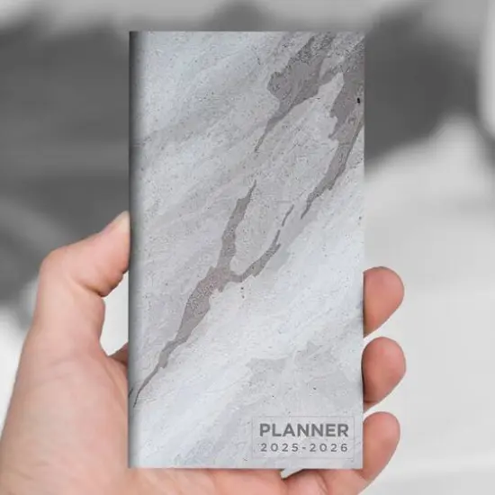 TF Publishing 2025-2026 Small Gray Granite Monthly Pocket Planner {3}