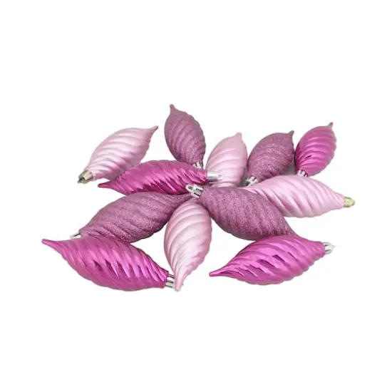 125ct. Bubblegum Pink Shatterproof 4-Finish Christmas Ornaments {3}