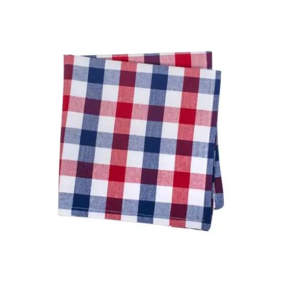 DII&reg; Red & Blue Check Cloth Dinner Napkins, 6ct. {5}