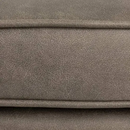 Hello Honey&reg; Atley Ash Gray Vegan Leather Upholstered Storage Bench {6}