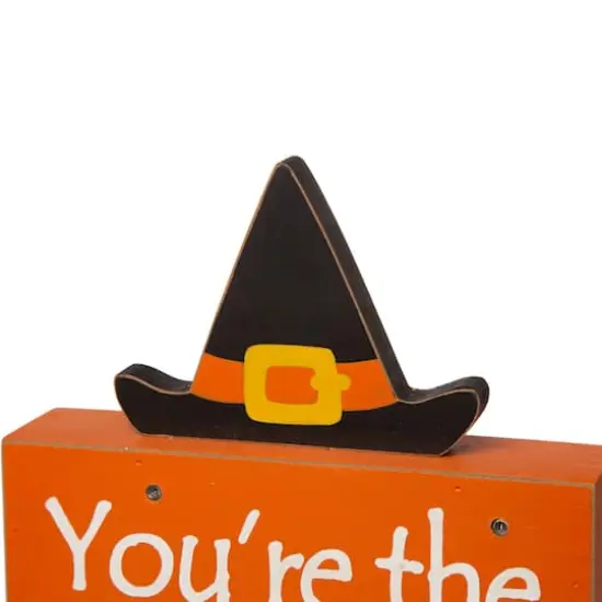 Glitzhome&reg; 12" Halloween Wooden Lighted Word Block Table D&eacute;cor {7}