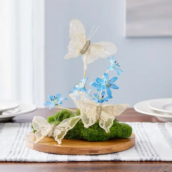 Glitter Butterfly Embellishments, 3ct. by Ashland&reg; Gold {3}