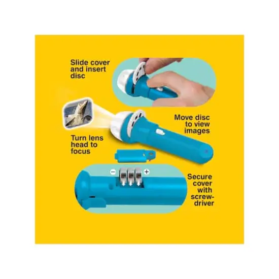 Brainstorm Toys Shark Flashlight & Projector With 24 Shark Images {3}