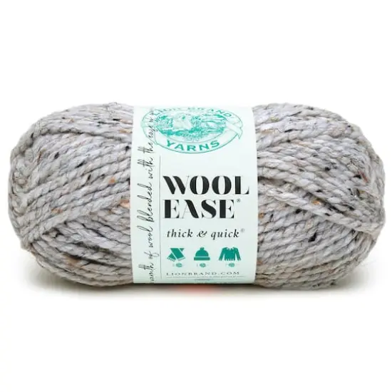 Lion Brand&reg; Wool-Ease&reg; Thick & Quick&reg; Solid Yarn Grey Marble {1}