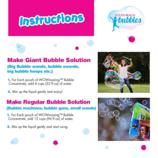 South Beach Bubbles WOWMAZING Big Bubbles Bubble Concentrate Solution {5}