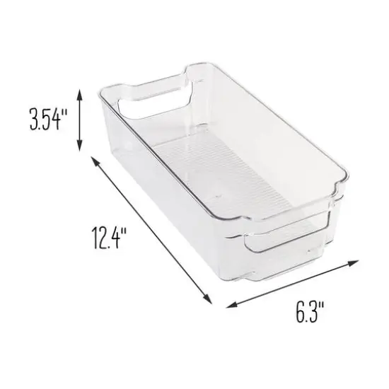 Honey Can Do Clear BPA-Free Stackable Refrigerator Organizer Storage Bins Set {10}