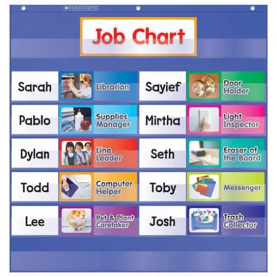 Scholastic&reg; Class Jobs Pocket Chart with Cards {1}