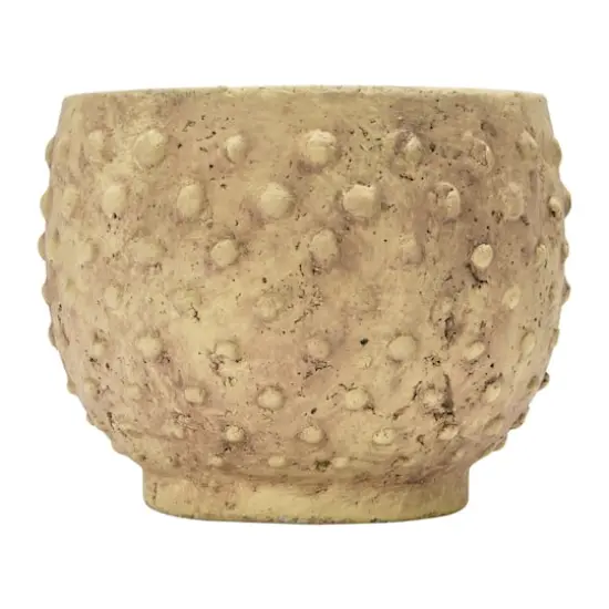 Hello Honey&reg; 7'' Distressed Finish Sandstone Hobnail Planter {5}