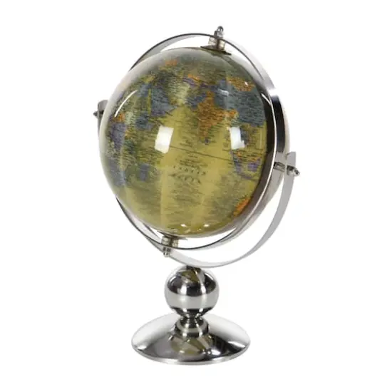 11" Silver Steel Traditional Globe {4}