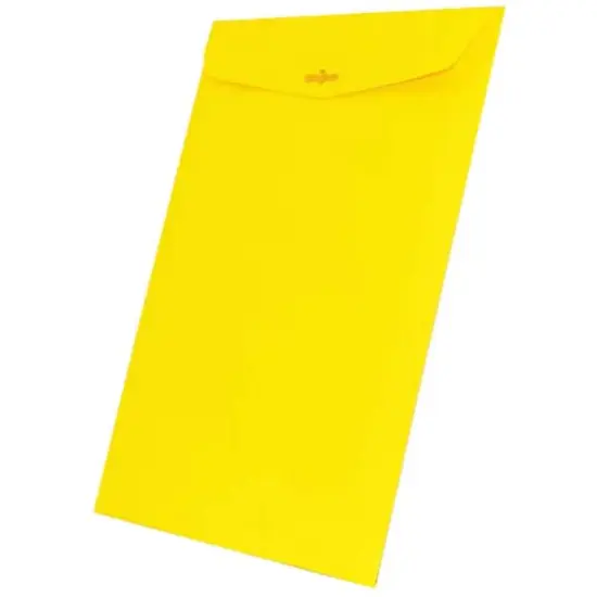 JAM Paper 9" x 12" Clasp Closure Colored Envelopes, 25ct. Yellow {5}