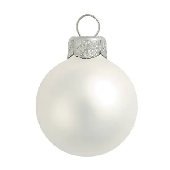 Whitehurst 2ct. 6" Matte Glass Ball Christmas Ornament Silver Matte {1}