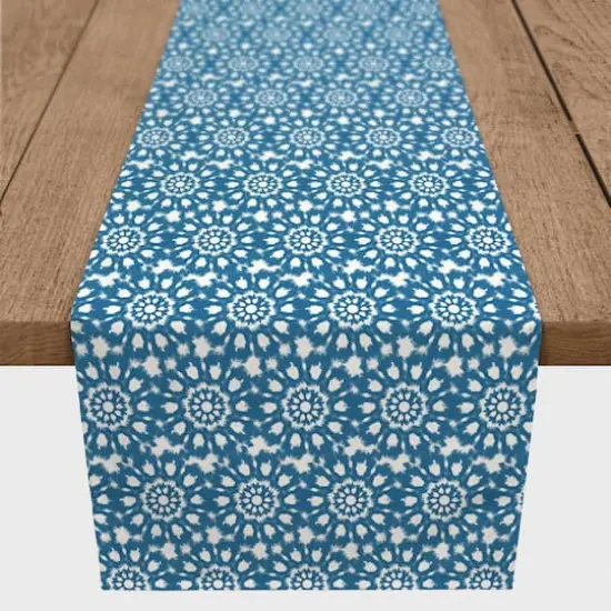 Blue Shibori Table Runner {4}