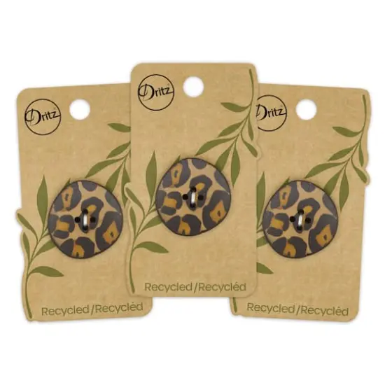 Dritz&reg; 30mm Cheetah Recycled Leather Buttons, 3ct. {7}