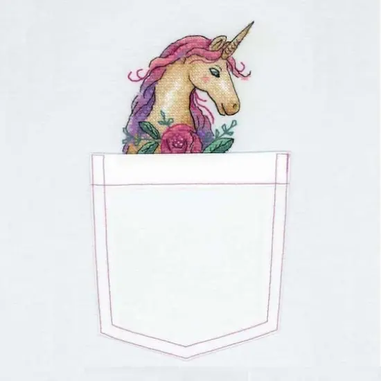MP Studia Unicorn Cross Stitch On Clothes Kit {1}