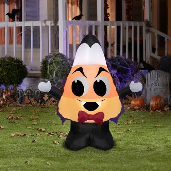 3.5" Airblown&reg; Inflatable Halloween Candy Corn Vampire {3}