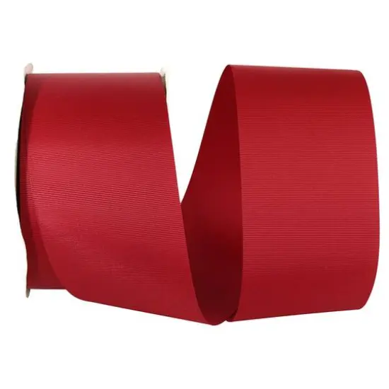 The Ribbon Roll 3" x 50yd. Grosgrain Allure Solid Ribbon Scarlet {1}