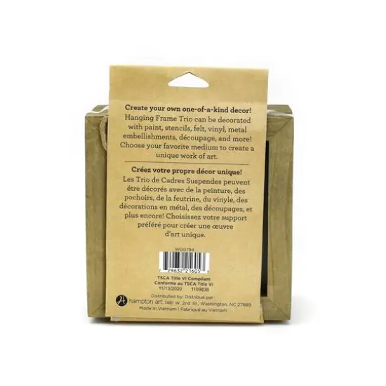 Hampton Art&trade; Rustic 6" x 6" Framed Hanging Trio {3}