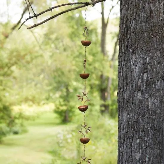68.5" Bird Branch Rain Chain {4}