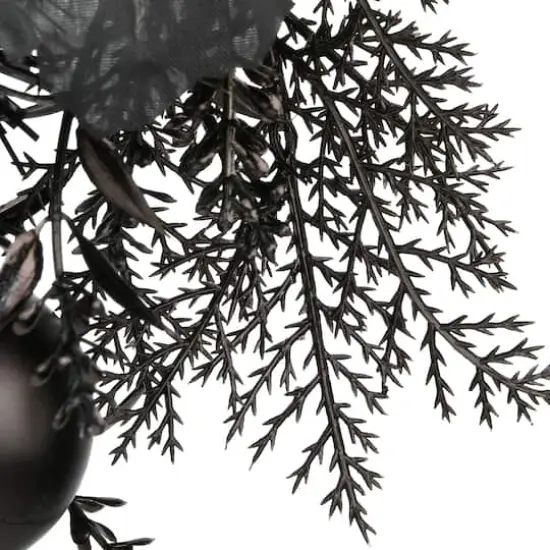 24" Halloween Wreath with Ball Ornaments {4}