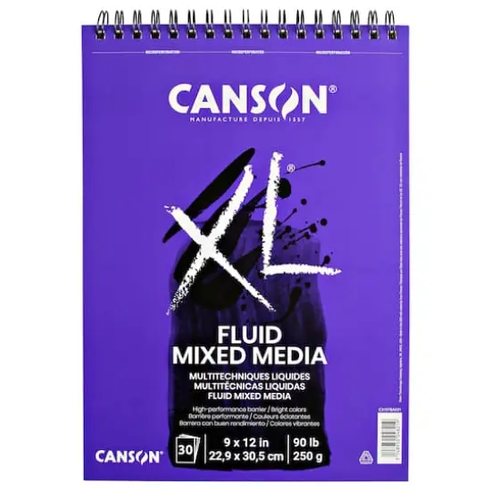 Canson&reg; XL&reg; Fluid Mixed Media Paper Pad, 9" x 12" {4}