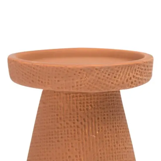Hello Honey&reg; Stoneware Pillar & Taper Candle Holders Terracotta {4}