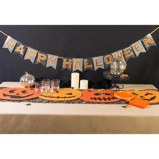 DII&reg; Jack-O-Lantern Table Runner and Placemat Set {5}