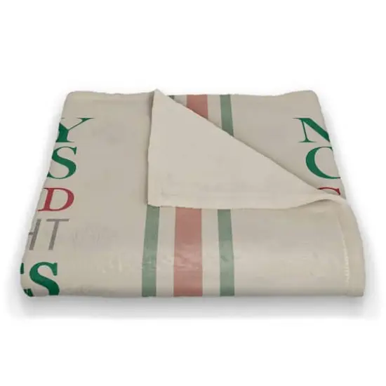 Holiday Words Coral Fleece Blanket {3}