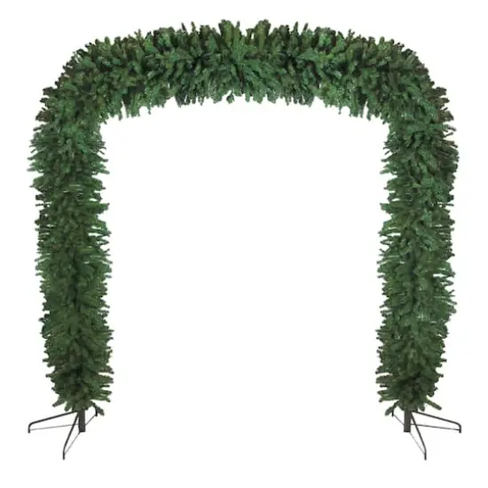 8ft. Unlit Commercial Size Green Pine Artificial Christmas Archway {4}