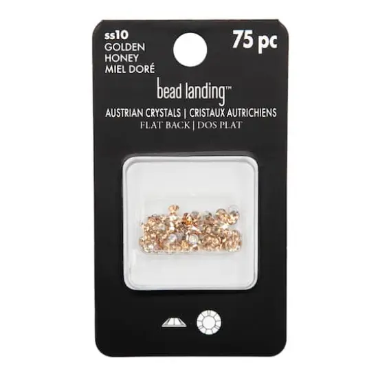 SS10 Round Flatback Austrian Crystals by Bead Landing&trade;, 75ct. Golden Honey {5}