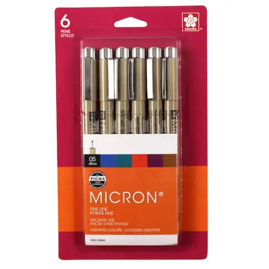 Pigma&reg; Micron&trade; 05 Fine Line Pen 6 Color Set {1}