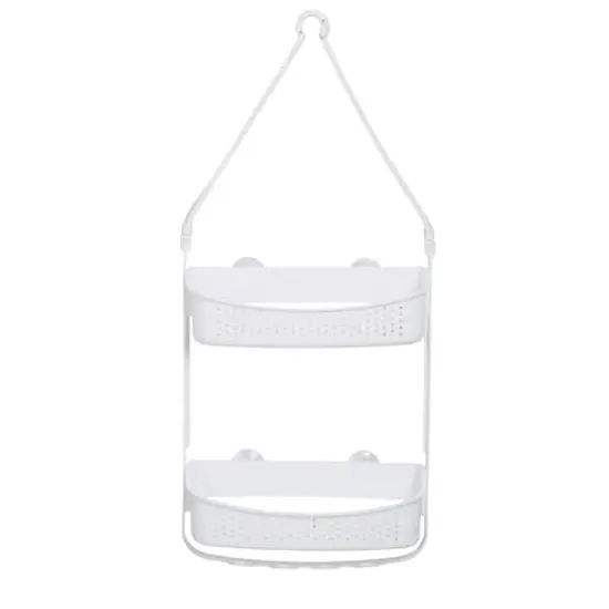 Bath Bliss 2 Way Convertible Shower Caddy White {1}