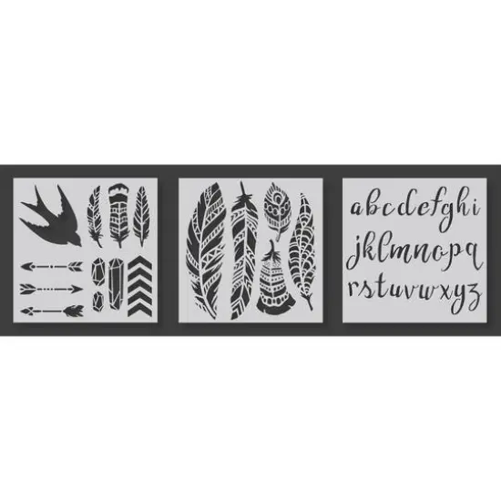 PA Essentials Boho Collection Stencil Set {3}