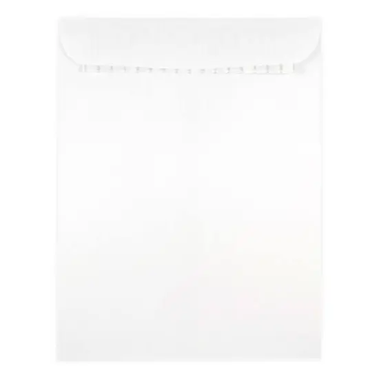 JAM Paper 9.5" x 12.5" White Open End Catalog Commercial Envelopes with Peel & Seal Closure {1}