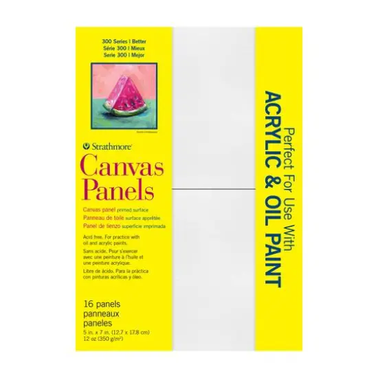 Strathmore&reg; 300 Series White Canvas Panels, 5" x 17" {1}