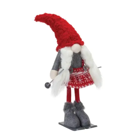 14.5" Plush Winter Gnome on Skis Set {3}