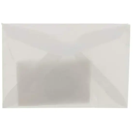 JAM Paper 2.313" x 3.625" Translucent Vellum Envelopes, 25ct. Platinum Silver {1}